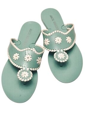 Jack Roger’s Jelly Slip on Thong Aqua Plastic Flip Flop Sandals Size-9